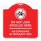 Signmission Do Not Lock Bicycles Here No Estacione Su Bicicleta Aqui With No Bicycle Graphic, RW-1818-24148 A-DES-RW-1818-24148 - alternate 1